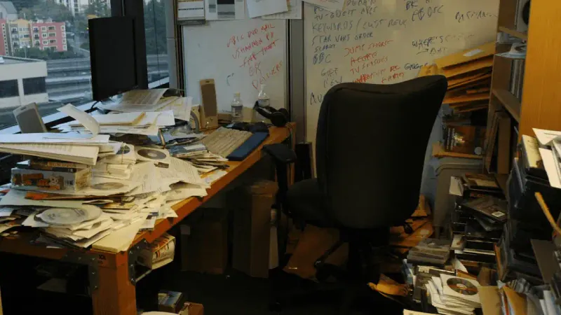 Messy and chaotic desk illustrating the bottleneck created by inexperienced leadership